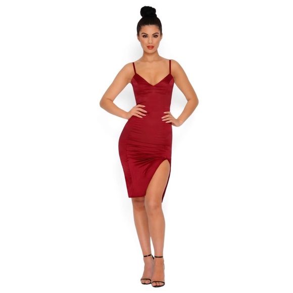 Thigh Satin Dress